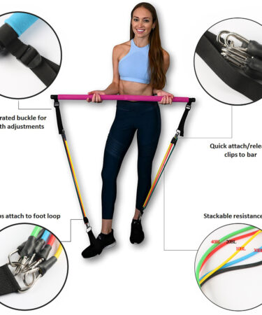 fitness yoga pilates bar portable gym accessories sport elastic bodybuilding resistance bands for home trainer workout equipment